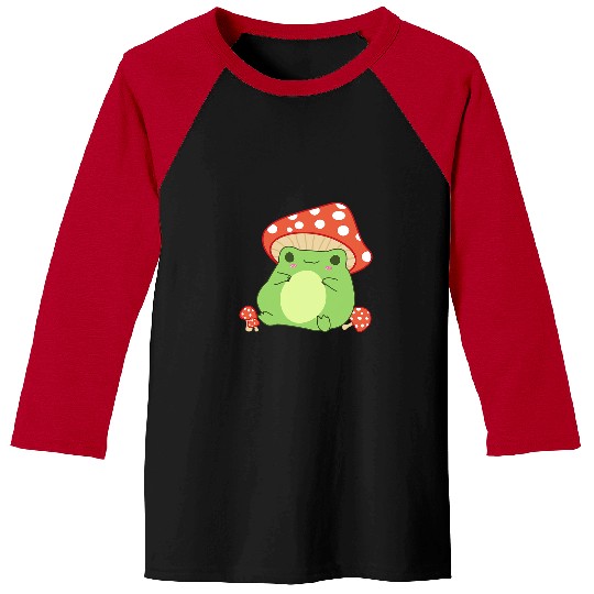 Frog Pet Cottagecore Frog Aesthetic Cute Frog With Mushroom Hat 07 Baseball Tees