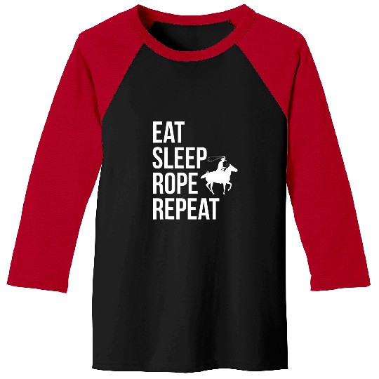 Horse Pet Eat Sleep Rodeo Cowboy Wild West Horseman Ranch Lasso Boots Baseball Tees