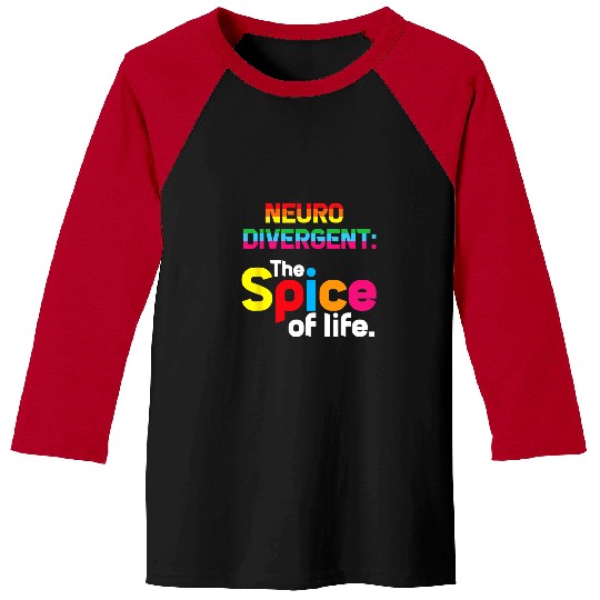 Autism Puzzle Neurodivergent The Spice of Life Autism Spectrum Support Baseball Tees