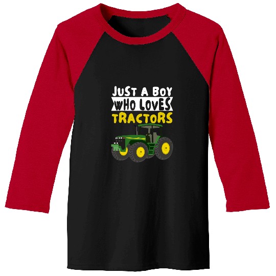 Tractor Fun driving Just A Boy Who Loves Tractors Cute Farm Lover for Kids Boys Baseball Tees