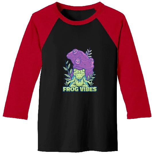 Frog Pet Cottagecore Frog Meditating Mushroom Celestial Boho Graphic Baseball Tees