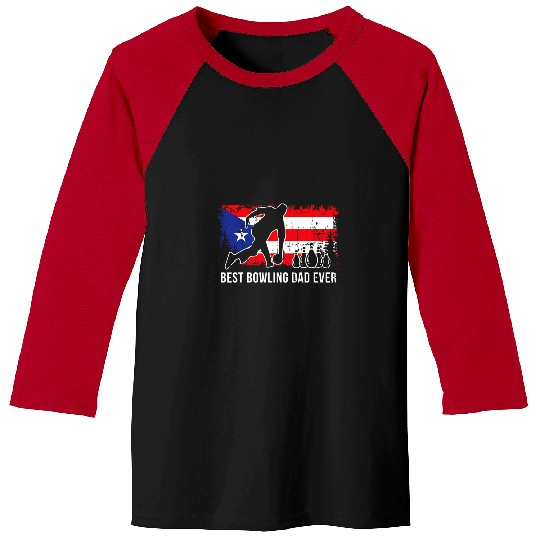 Sport Bowling Puerto Rico Flag Bowler Dad Bowling Bowling Coachs League Baseball Tees