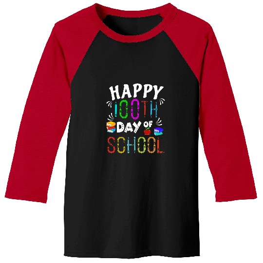 Book Fun 100th teacher days of school student costumes apple Baseball Tees