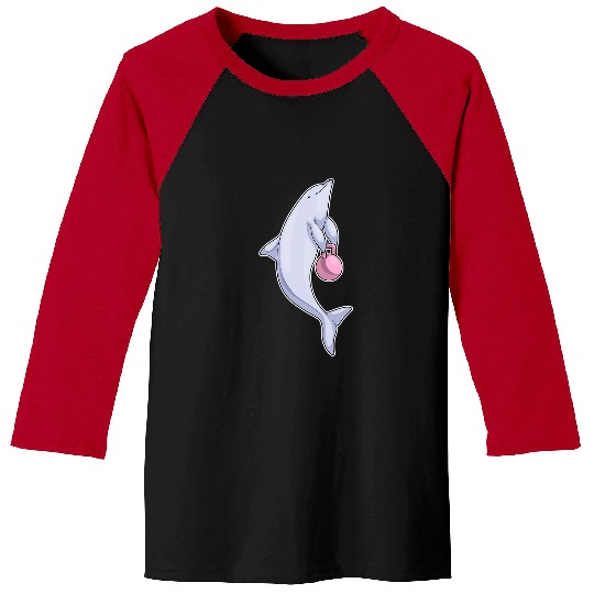 Dolphin Pet Gift Fitness Dumbbells Sports Baseball Tees
