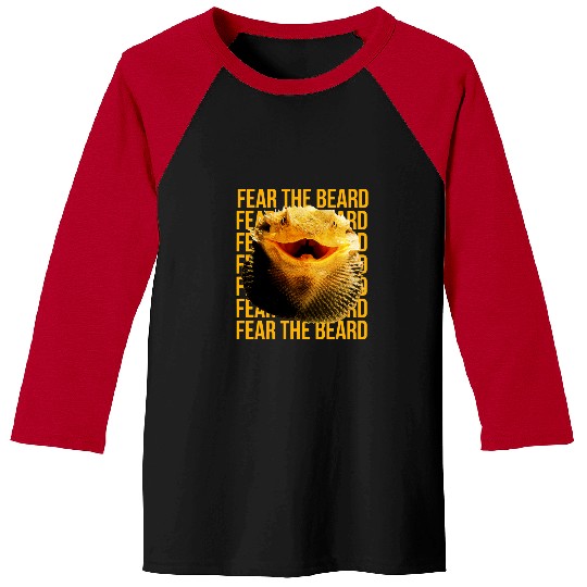 Bearded Dragon Pet Fear the Beard Gila Monsters Respect Baseball Tees