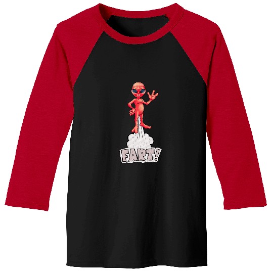 Aliens UFO Area 51 Alien Fart Baseball Tees