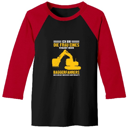 Excavator Fun Mrs Eine Digger Driver Excavator Construction Site Construction Baseball Tees
