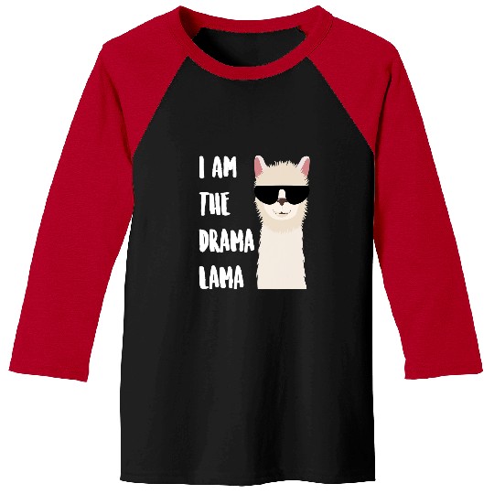 Llama Pet Cool alpaca saying I am the Drama Lama Baseball Tees