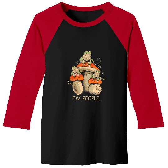 Frog Pet vintages Style Ew People Cottagecore Frog Mushroom Baseball Tees