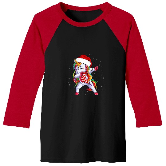 Unicorn Pet Santa Claus Christmas 95 Baseball Tees