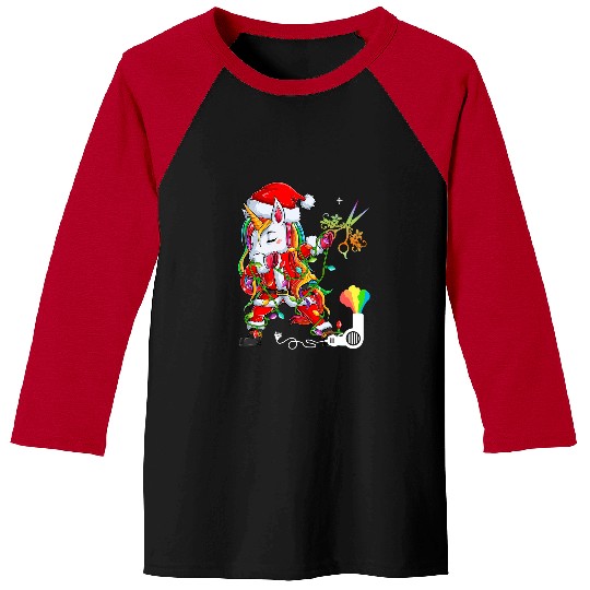 Unicorn Pet Funny Cosmetologist  Unicorn HairStylist Christmas Baseball Tees