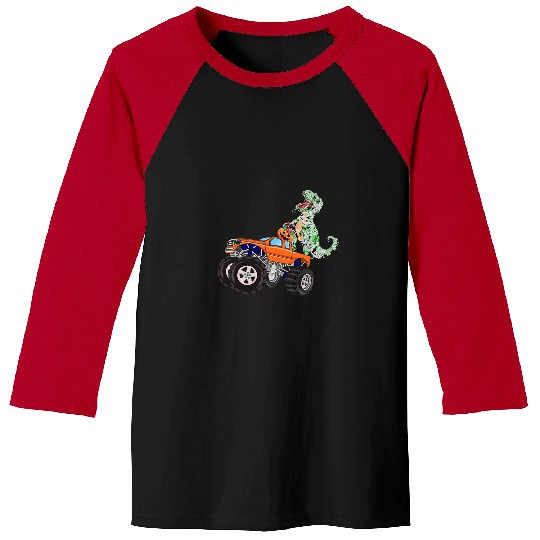 Dinosaur Pet Trex Mummy Pumpkin riding for Boys Kid riding truck Baseball Tees