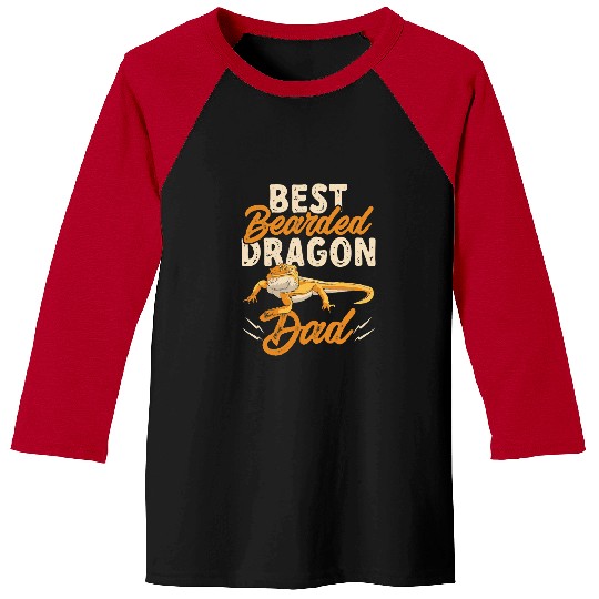 Bearded Dragon Pet Funny Lizard Reptile bests Bearded Dragon Dad Ever Baseball Tees