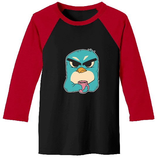 Penguin Pet Annoyed penguin coffee espresso men women Baseball Tees