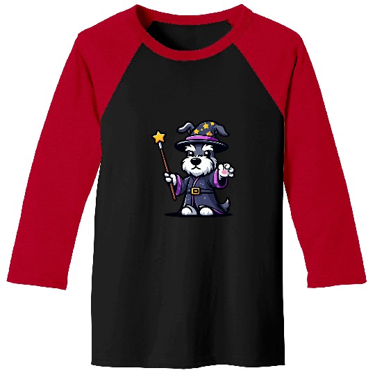 Schnauzer Pet Wizard Funny Dog Magic Baseball Tees
