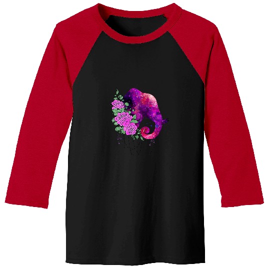 Elephant Mammal Galaxy Floral Elephant Animal Space Lovers Elephant Lovers Baseball Tees