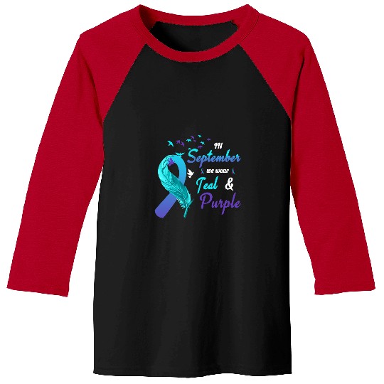 suicides Prevention 988 Tee 2I Wear Teal and Purple Baseball Tees