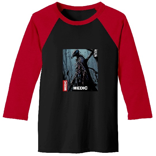 Book Fun Medic Comic Book Plague Doctor Healer Magazine Style Art 03 Baseball Tees