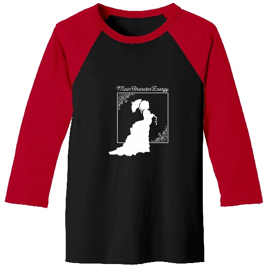 Book Fun Main Character Energy Romance Book Reader Regency Baseball Tees