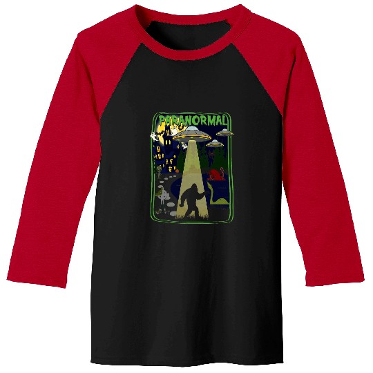 Bigfoot Pet Paranormal Bigfoot Loch Ness Mothman Aliens Funny Cryptid Baseball Tees