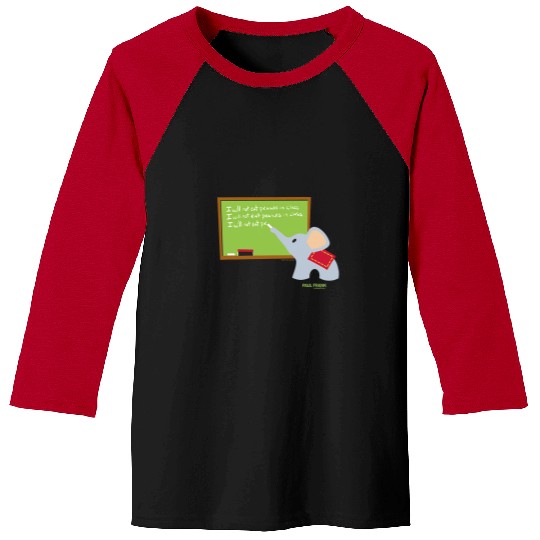 Elephant Mammal Paul Frank Ellie The Elephant Class Chalk Board Baseball Tees