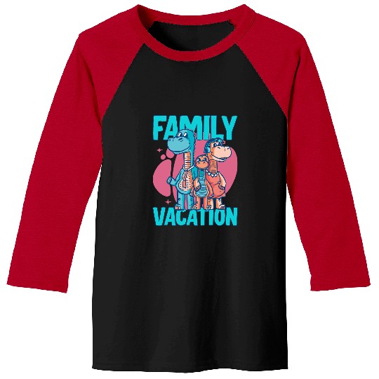 Dinosaur Pet Family Vacation Baseball Tees