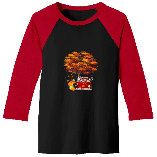 Chicken Pet Funny Cow Chicken Pig Truck Autumn Fall Vibes Thanksgiving Baseball Tees