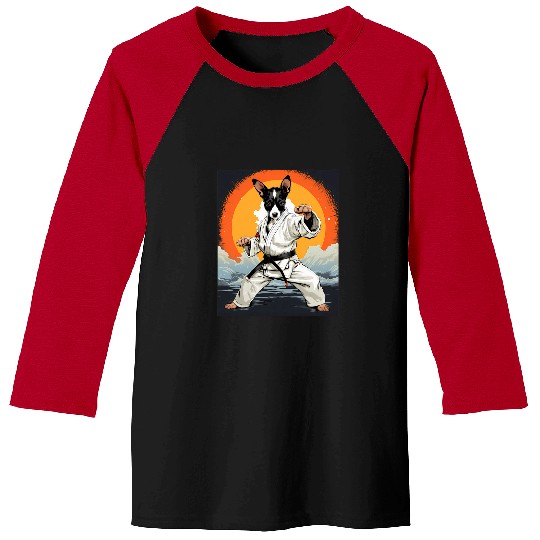 Rat Terrier Pet MMA Rat Terrier Dog Karate Baseball Tees