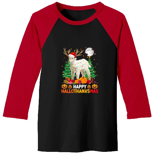 Goats Pet Happy Thanksgiving Ragdoll Funny Goats Happy Hallothanksmas 16 Baseball Tees