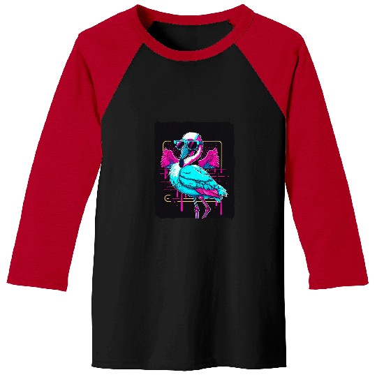Flamingo Pet with Sunglasses Baseball Tees