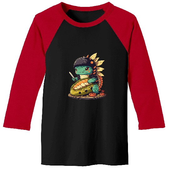 Dragon Pet Great Sushi Dragon Japanese Food Kawaii Dragon Anime Sushi Baseball Tees