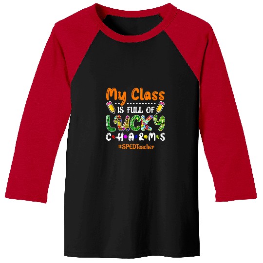 Autism Puzzle My Class Is Full Of Lucky Charms SPED Teacher Baseball Tees