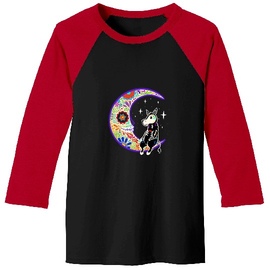 Donkey Pet Dia de Los Muertos Skeletons Sugar Baseball Tees