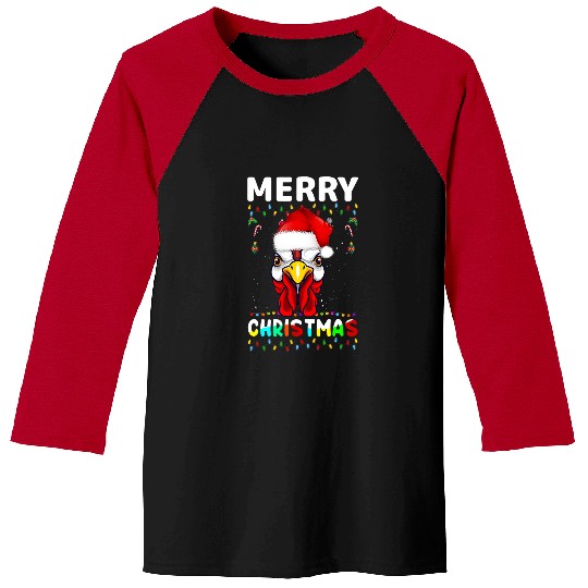 Chicken Pet Merry Christmas Light Ugly Chicken Pajamas Santa Hat xmass Baseball Tees