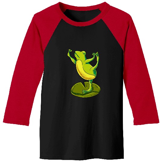 Frog Pet Yoga Frog Yoga Toad Baseball Tees
