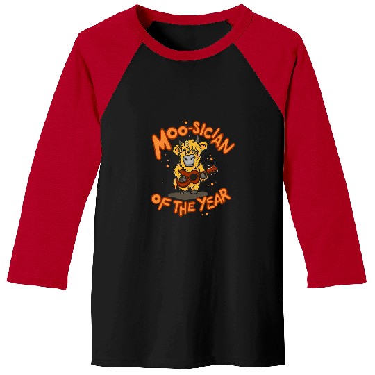 Cow Pet Moosician Of The Year Scottish Highland Cow Cattle Baseball Tees