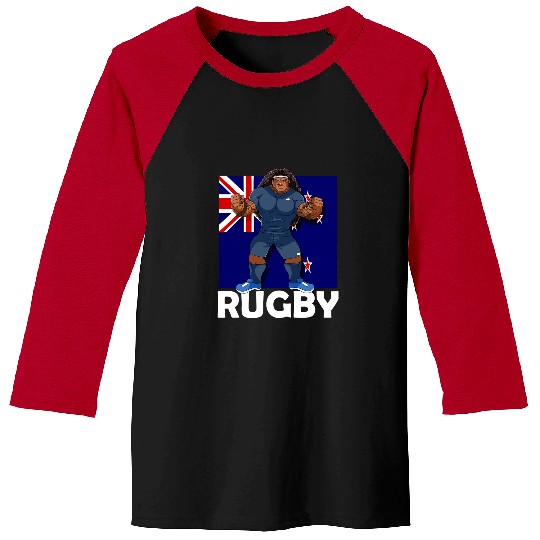 Sport Rugby Defender Samoan Pride Kiwi New Zealand Flag Baseball Tees