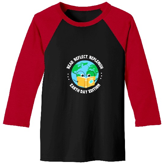Book Fun Cute Earth Day Design For Men Women Kids Baseball Tees