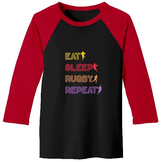 Sport Rugby Eat Sleep Rugby Repeat Rugby Gifts for Men Funny Rugby 1 Baseball Tees