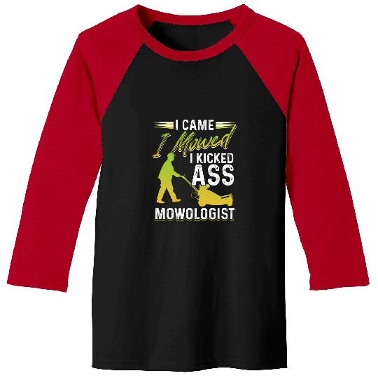 Lawn Mower Fun The Lawn Mower Grass Mowing Baseball Tees