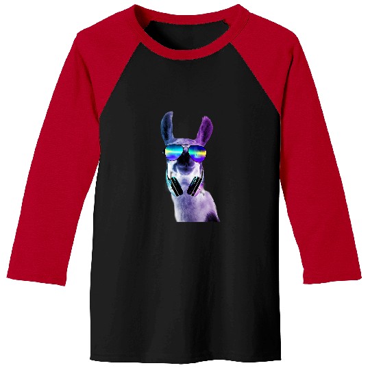 Llama Pet Rave Llama EDM DJ Tech House Music Underground Funny Baseball Tees