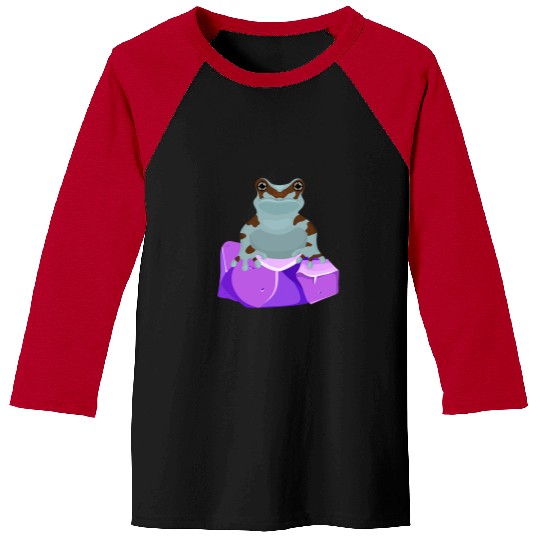 Frog Pet Crystal Amethyst Gemstone for Toad Owners Baseball Tees