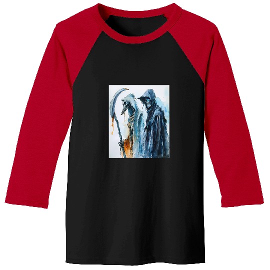 bests Friend Grim Reaper and Plague Doctor Healing Duo Art 24 Baseball Tees