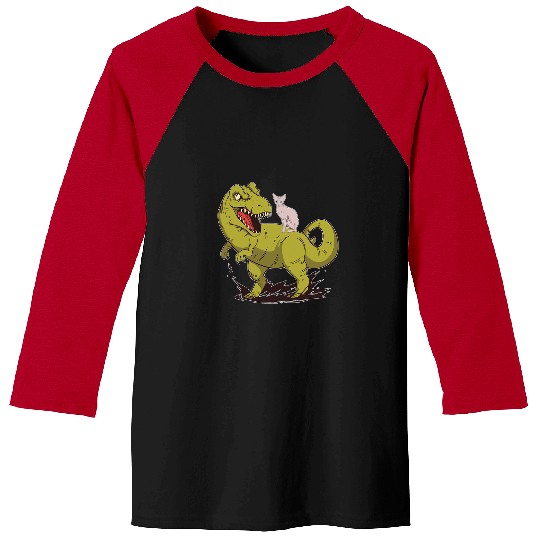 Dinosaur Pet Sphynx Cat TRex Dinosaur Tyrannosaurus For Cat Owners Baseball Tees