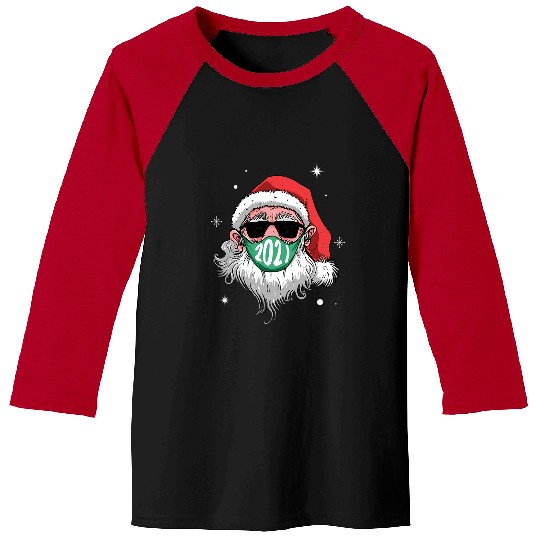 Discover 2021 Masked Santa Claus Baseball Tees