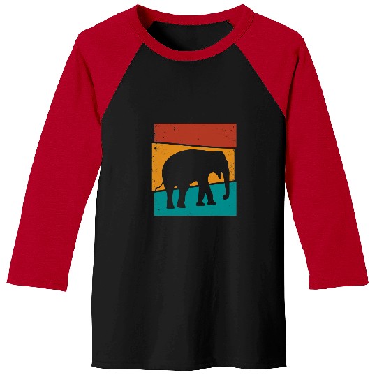 Elephant Mammal Retro Elephant I Elephant Art I Baseball Tees