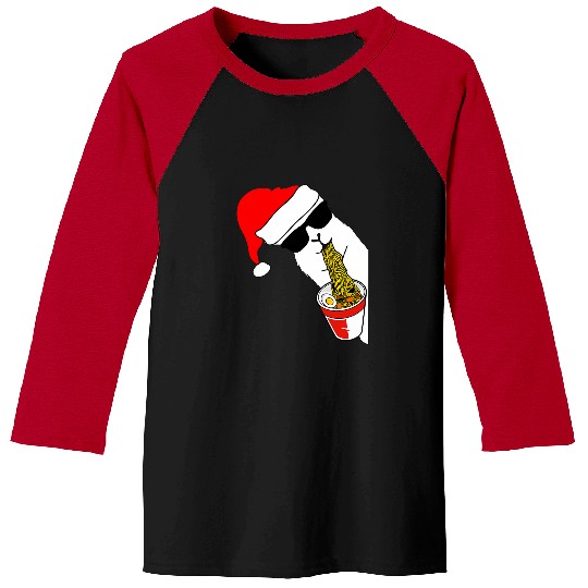 Llama Pet Ramen Christmas Llama Alpaca Kawaii Baseball Tees