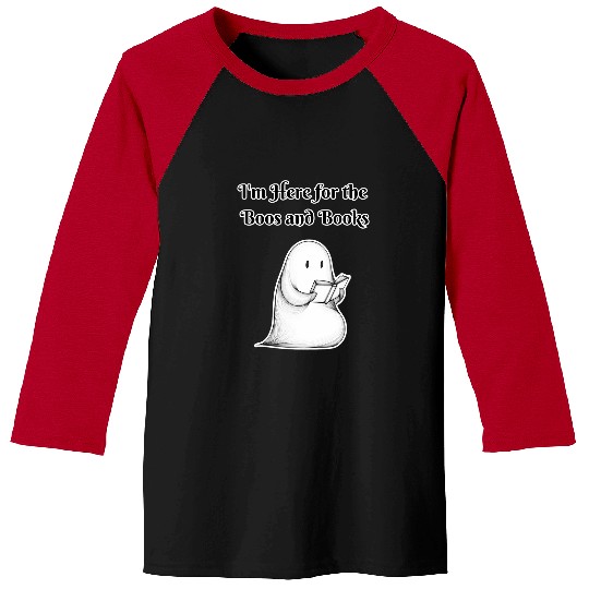 Book Fun ghosts Reader Boos Books Book Club Convention Bookish Baseball Tees