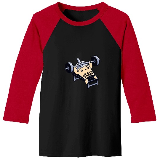 Bench Press Boba Kawaii Bubble Tea Cute Gym Workout Fitness Baseball Tees