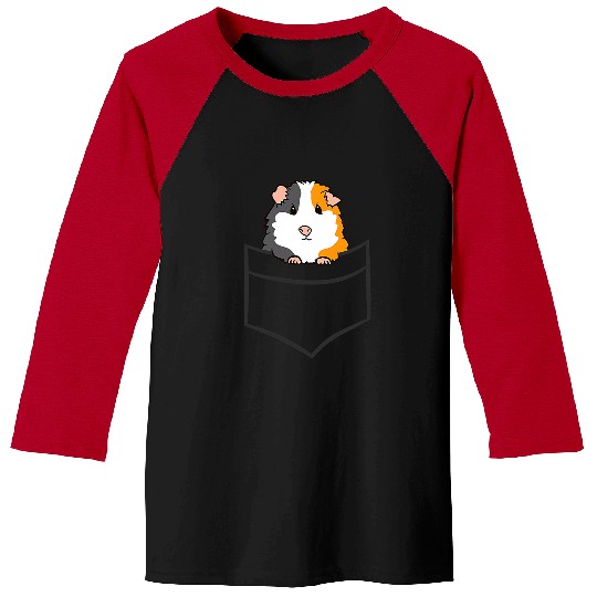 Guinea Pig Pet Owner Cute Pocket Guinea Pig Baseball Tees
